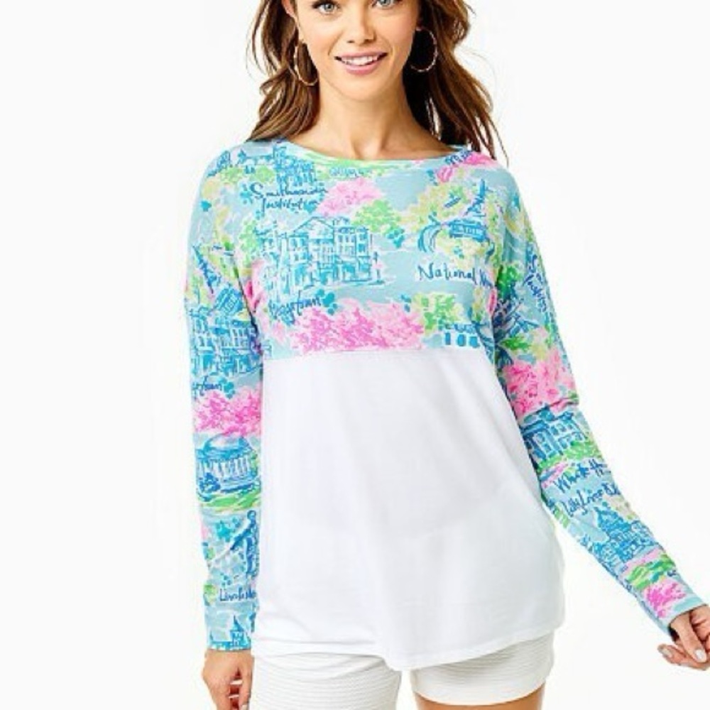 Lilly Pulitzer Colorful Long Sleeve Women's Top S